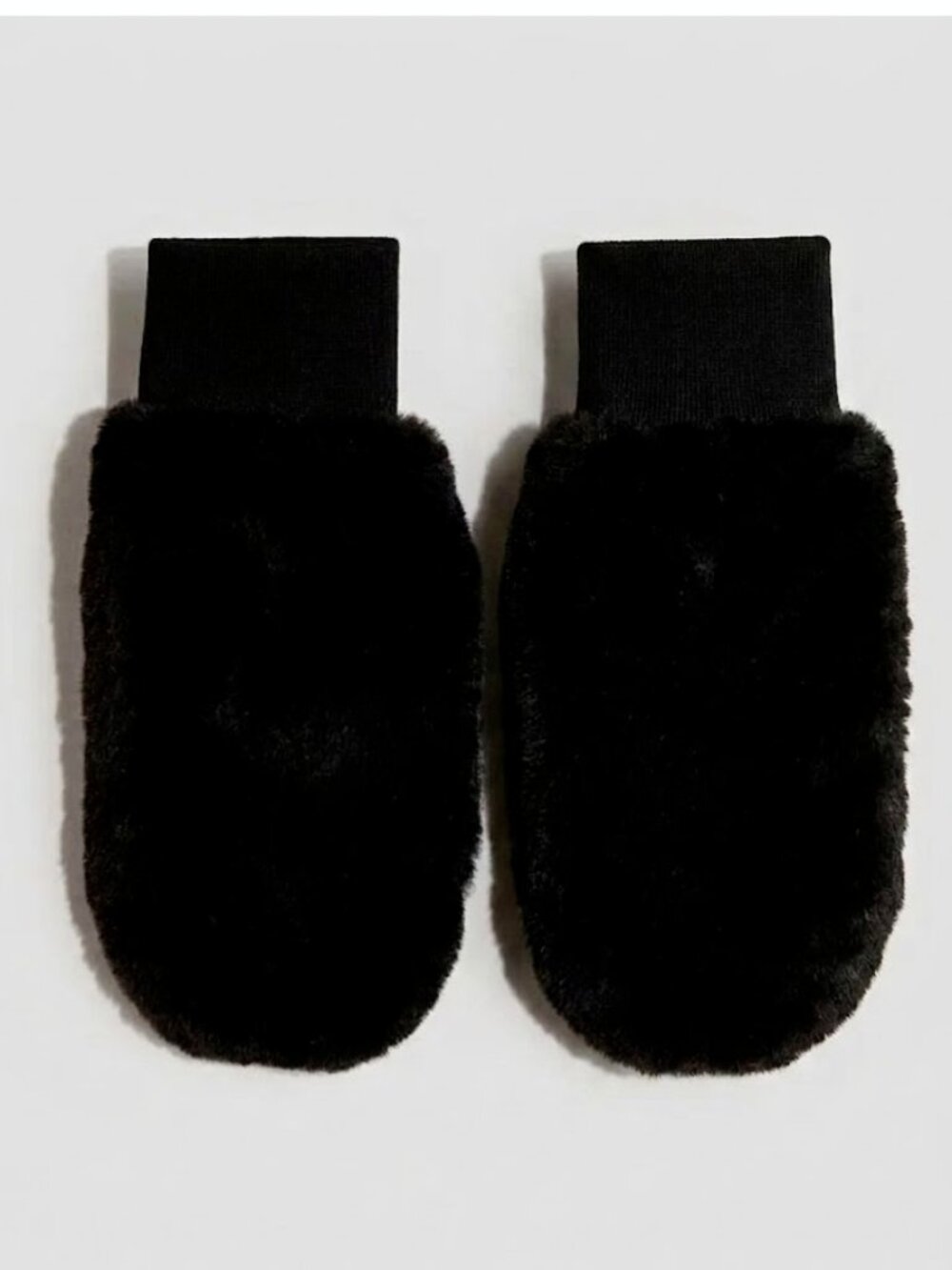 NWT H&M Kids Black Fleece-Lined Mittens 8–12 Years M/L